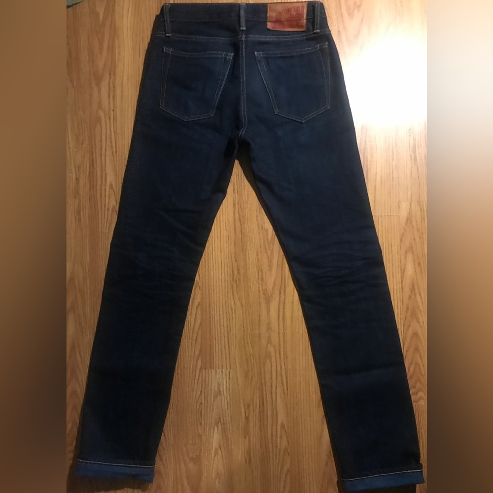 Left Field NYC Chelsea Size 31 Indigo dyed  Weft/Warp 17oz Selvedge Denim.